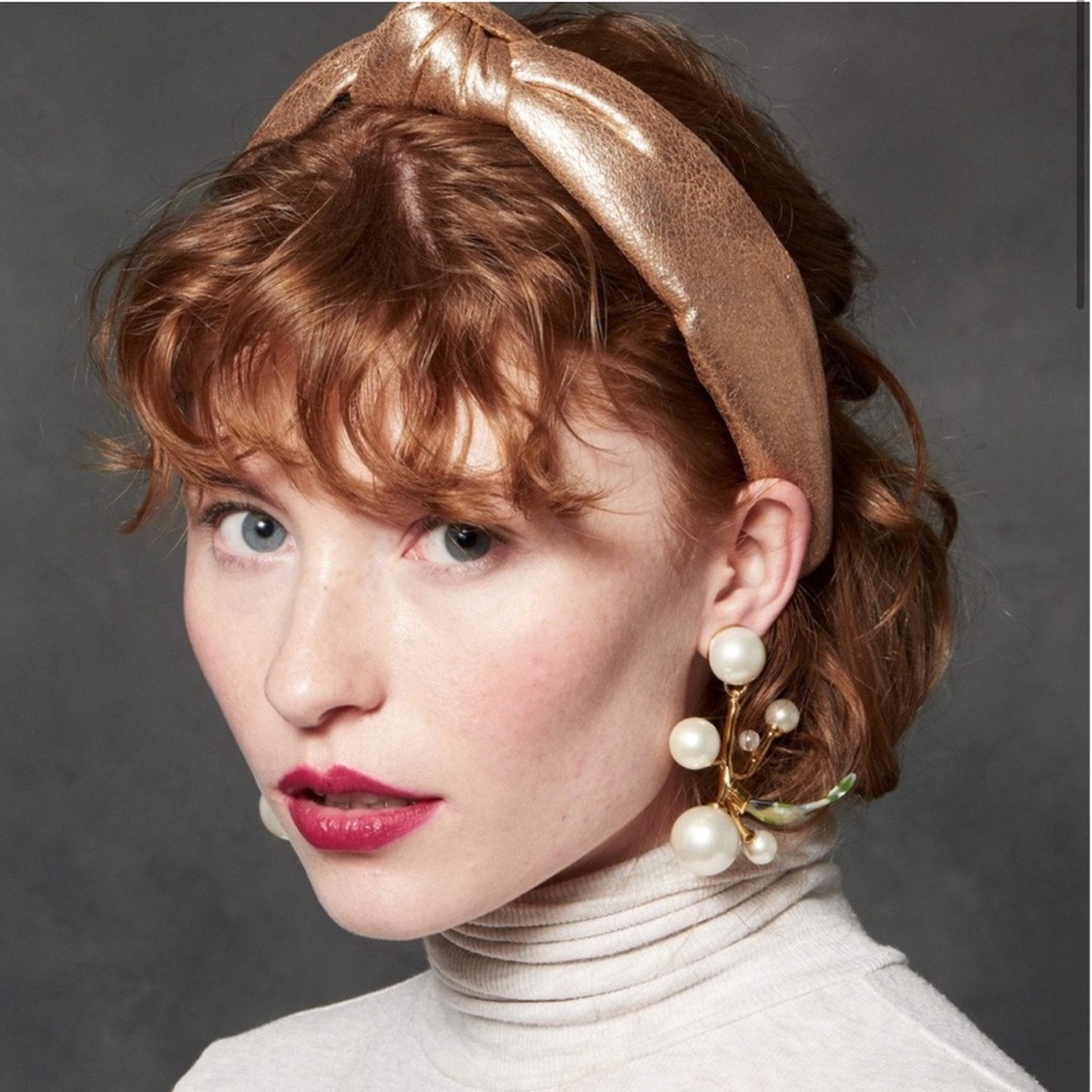 Lele Sadoughi Matte Faux Leather Knotted Headband